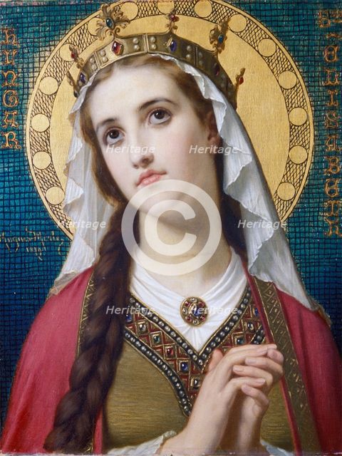Saint Elizabeth of Hungary, 1879. Creator: Hugues Merle.