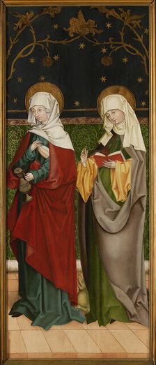 Saint Elizabeth of Hungary and Saint Margaret, ca 1485-1490. Creator: Master of the Sacristy of Kaufbeuren (active ca. 1480-1500)