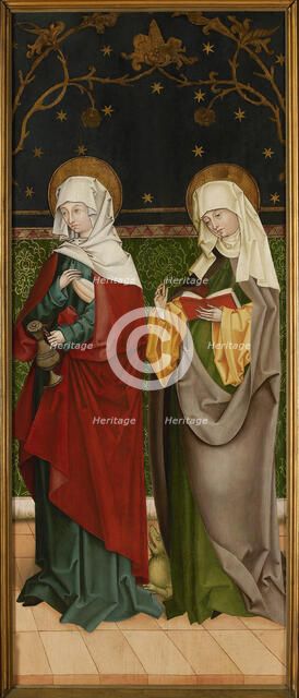 Saint Elizabeth of Hungary and Saint Margaret, ca 1485-1490. Creator: Master of the Sacristy of Kaufbeuren (active ca. 1480-1500).