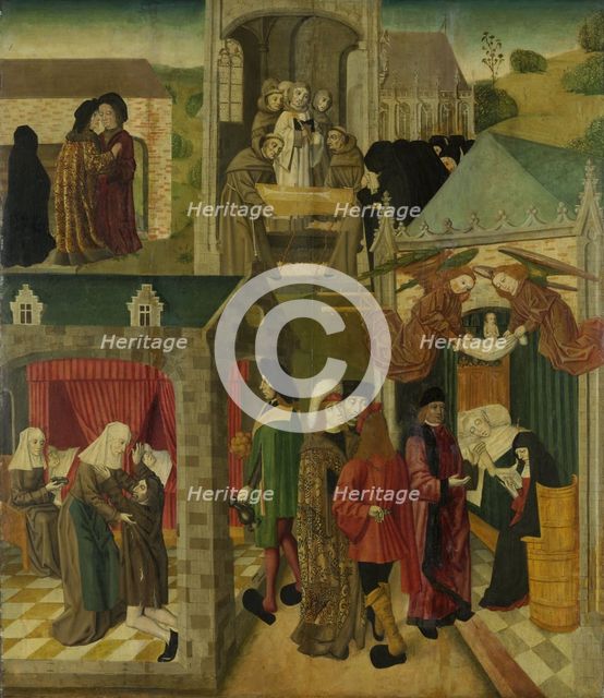 Saint Elizabeth of Hungary Tending the Sick in Marburg, Death of St Elizabeth, inner right wing of a Creator: Master of the St Elizabeth Panels.