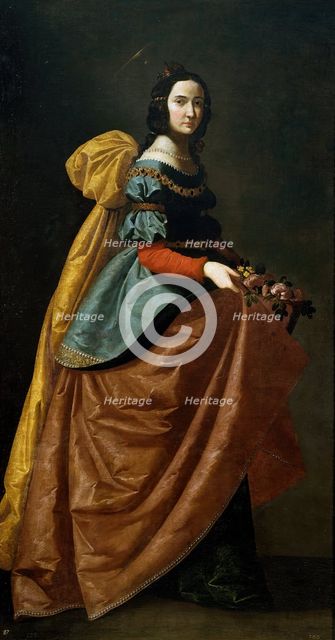 Saint Elizabeth of Portugal, c1635. Creator: Francisco de Zurbaran.