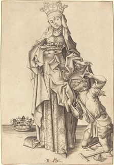 Saint Elizabeth of Thuringia, c. 1475/1480. Creator: Israhel van Meckenem