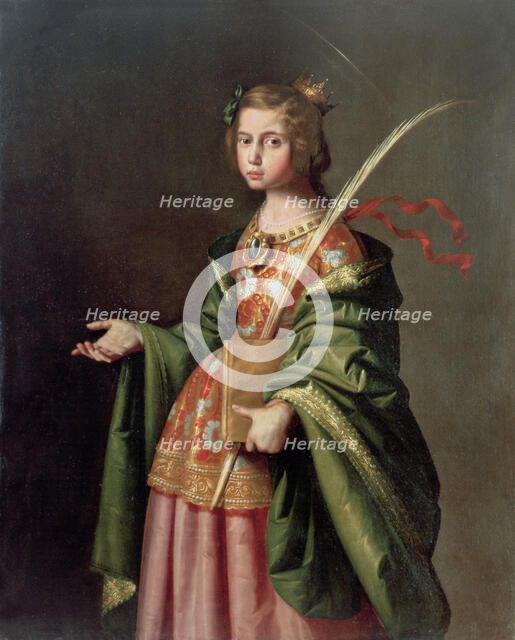 Saint Elizabeth of Thuringia, ca 1637-1640. Artist: Zurbarán, Francisco, de (1598-1664)