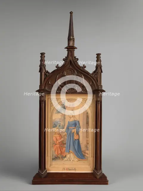 Saint Elizabeth of Thuringia Giving Alms, 1833. Creator: Karl Ballenberger.