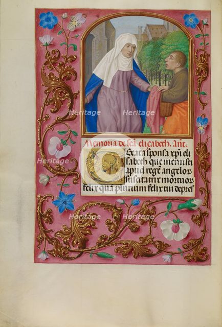 Saint Elizabeth; Spinola Hours, about 1510-1520. Creator: Workshop of Master of the First Prayer Book of Maximilian.