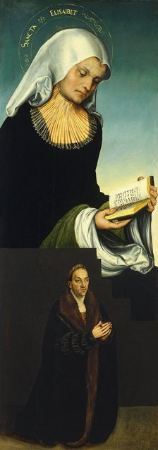 Saint Elizabeth with Duke George of Saxony as Donor, ca 1514. Artist: Cranach, Lucas, the Elder (1472-1553)