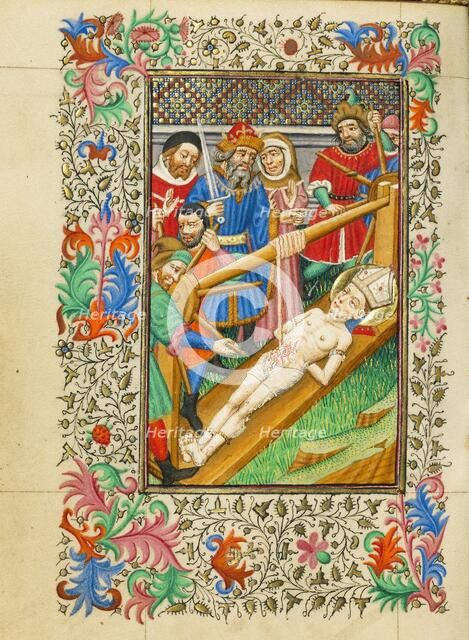 Saint Erasmus; Book of Hours, about 1430-1440. Creator: Fastolf Master.