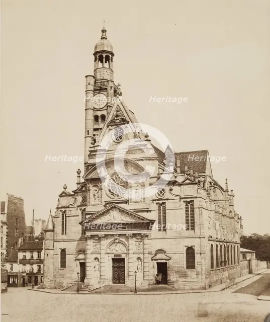 Saint Etienne-du-Mont, Paris, between 1860 and 1870. Creator: Edouard Baldus.