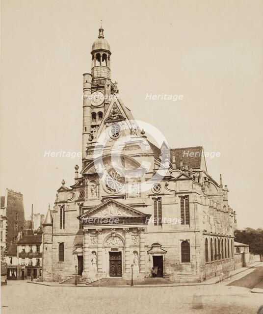 Saint Etienne-du-Mont, Paris, between 1860 and 1870. Creator: Edouard Baldus.
