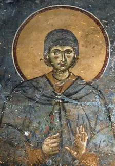 Saint Euphrosynos the Cook of Alexandria, 12th century. Creator: Byzantine Master ()