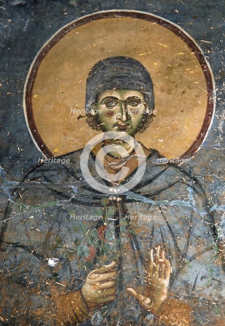 Saint Euphrosynos the Cook of Alexandria, 12th century. Creator: Byzantine Master ().