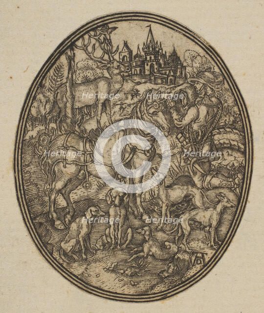 Saint Eustace (reduced reverse copy in oval).n.d. Creator: Unknown.