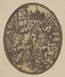 Saint Eustace (reduced reverse copy in oval).n.d. Creator: Unknown