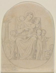 Saint Félicité and Her Seven Sons, second third 19th century. Creator: Hippolyte Jean Flandrin (French, 1809-1864)