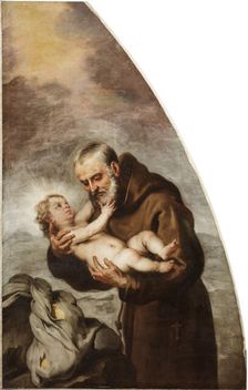 Saint Felix of Cantalice with the Christ Child, 1665-1666. Creator: Murillo, Bartolomé Estebàn (1617-1682)