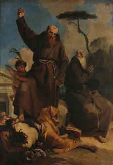 Saint Fidelis of Sigmaringen and Saint Joseph of Leonessa, c1750. Creator: Tiepolo, Giambattista (1696-1770)
