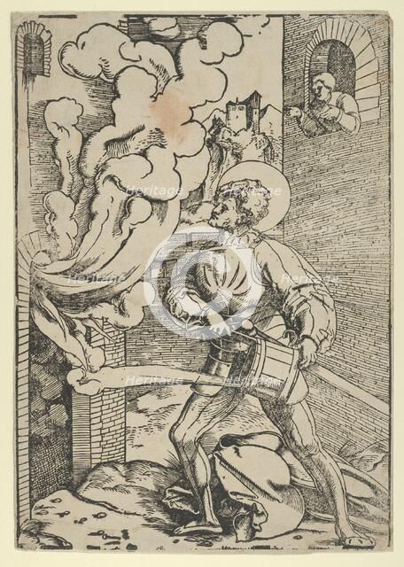 Saint Florian (restrike). Creator: Hans Schäufelein the Elder.