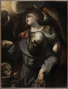 Saint Francis with the Stigmata, held up by an Angel, 1610. Creator: Ferrau Fenzoni