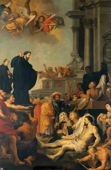 Saint Francis Xavier preaching and healing, c1620s. Creator: Unknown