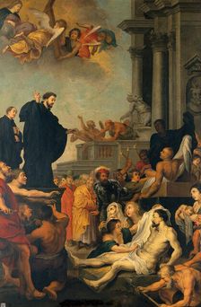 Saint Francis Xavier preaching and healing, c1620s. Creator: Unknown