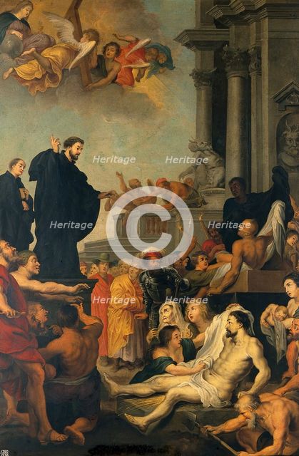 Saint Francis Xavier preaching and healing, c1620s. Creator: Unknown.