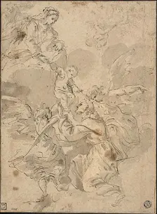 Saint Francis Adoring Virgin and Child, n.d. Creator: Luigi Garzi