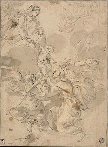 Saint Francis Adoring Virgin and Child, n.d. Creator: Luigi Garzi