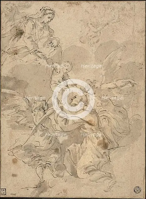 Saint Francis Adoring Virgin and Child, n.d. Creator: Luigi Garzi.