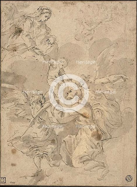 Saint Francis Adoring Virgin and Child, n.d. Creator: Luigi Garzi.
