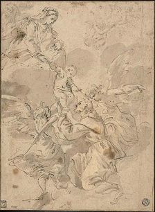 Saint Francis Adoring Virgin and Child, n.d. Creator: Luigi Garzi