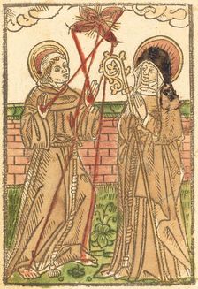Saint Francis and Saint Clara, c. 1480. Creator: Unknown