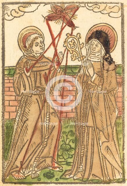 Saint Francis and Saint Clara, c. 1480. Creator: Unknown.