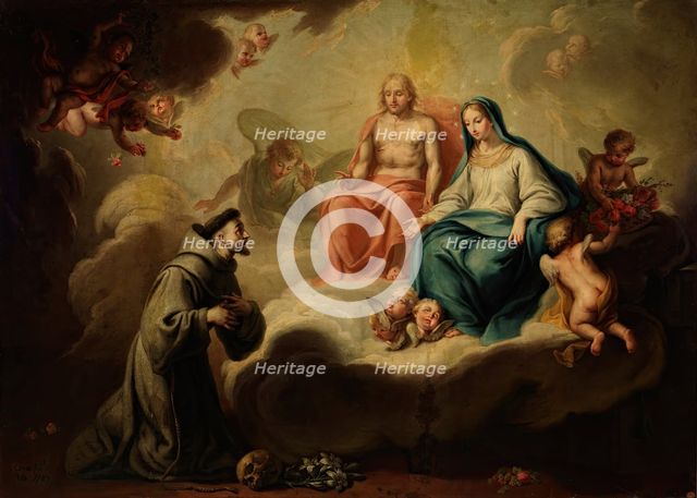 Saint Francis at the Porziuncola, 1789. Creator: Manuel de la Cruz.