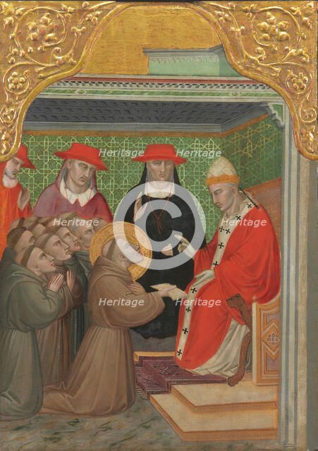 Saint Francis before the Pope (The Approva of the Franciscan Rule), 1390/1400. Creator: Spinello Aretino.