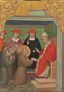 Saint Francis before the Pope (The Approva of the Franciscan Rule), 1390/1400. Creator: Spinello Aretino