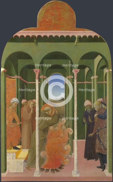 Saint Francis before the Sultan (From Borgo del Santo Sepolcro Altarpiece), 1437-1444. Artist: Sassetta (1392-1450)