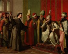 Saint Francis Before the Sultan of Egypt, al-Kamil, c1787. Creator: Zacarias Gonzalez Velazquez