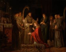Saint Francis Cutting the Hair of Clare of Assisi, between c1787 and c1789. Creator: Antonio Carnicero