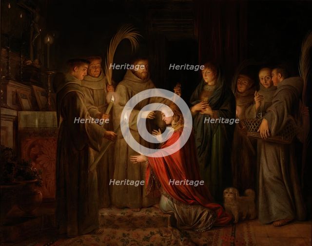Saint Francis Cutting the Hair of Clare of Assisi, between c1787 and c1789. Creator: Antonio Carnicero.