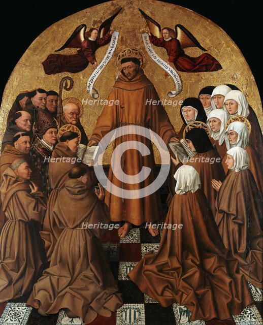 Saint Francis Delivers the Rule, ca 1445. Creator: Colantonio, Niccolò Antonio (ca 1420-ca 1460).