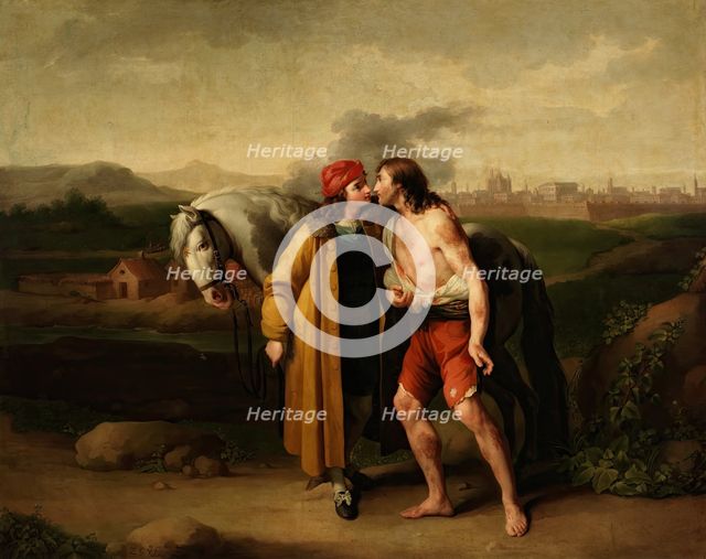 Saint Francis Embracing a Leper, c1787. Creator: Zacarias Gonzalez Velazquez.