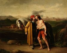 Saint Francis Embracing a Leper, c1787. Creator: Zacarias Gonzalez Velazquez