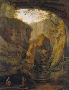 Saint Francis Grotto on Monte Verna, 1801. Creator: Jacob Philip Hackert