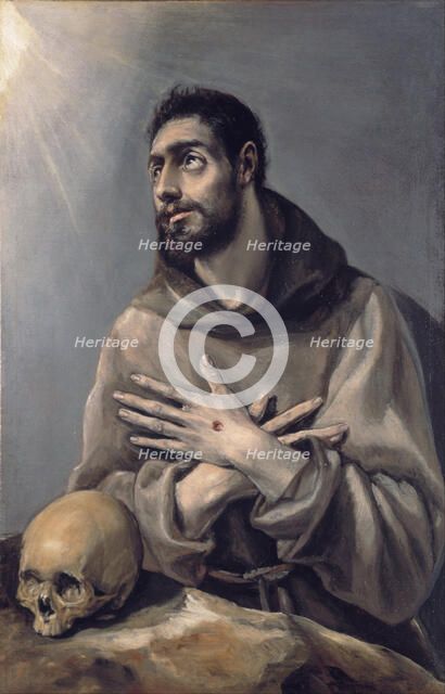 Saint Francis in ecstasy, c. 1580. Artist: El Greco, Dominico (1541-1614)