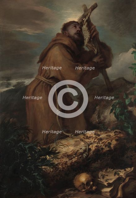 Saint Francis in Ecstasy, ca. 1650. Creator: Giovanni Benedetto Castiglione.
