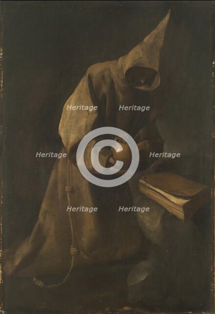 Saint Francis in Meditation, 1632. Creator: Zurbarán, Francisco, de (1598-1664).
