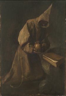 Saint Francis in Meditation, 1632. Creator: Zurbarán, Francisco, de (1598-1664)