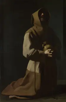 Saint Francis in Meditation, 1635-1640. Artist: Zurbarán, Francisco, de (1598-1664)