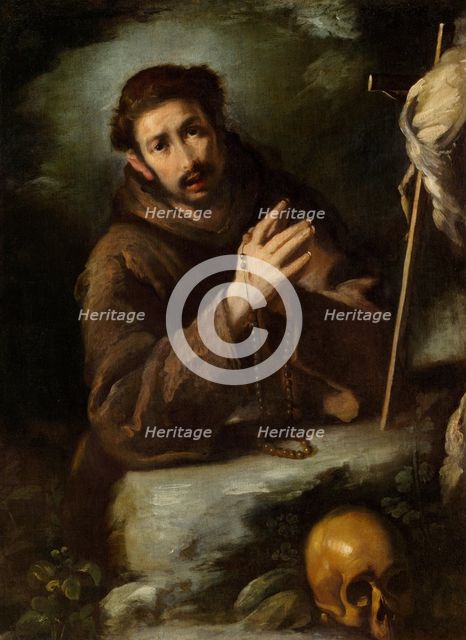 Saint Francis in Prayer, c. 1620/1630. Creator: Bernardo Strozzi.