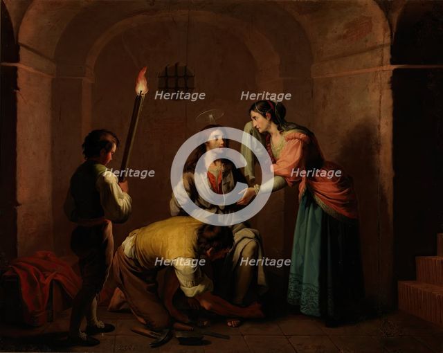 Saint Francis in prison, c1787. Creator: Zacarias Gonzalez Velazquez.